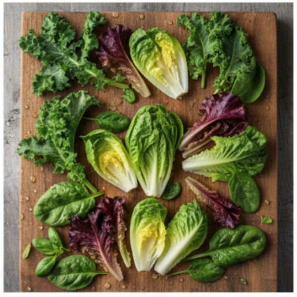 Spinach And Lettuce Leaves